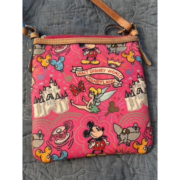 Disney Parks Dooney & Bourke Pink Sketch Letter Crossbody - Picture 3 of 4
